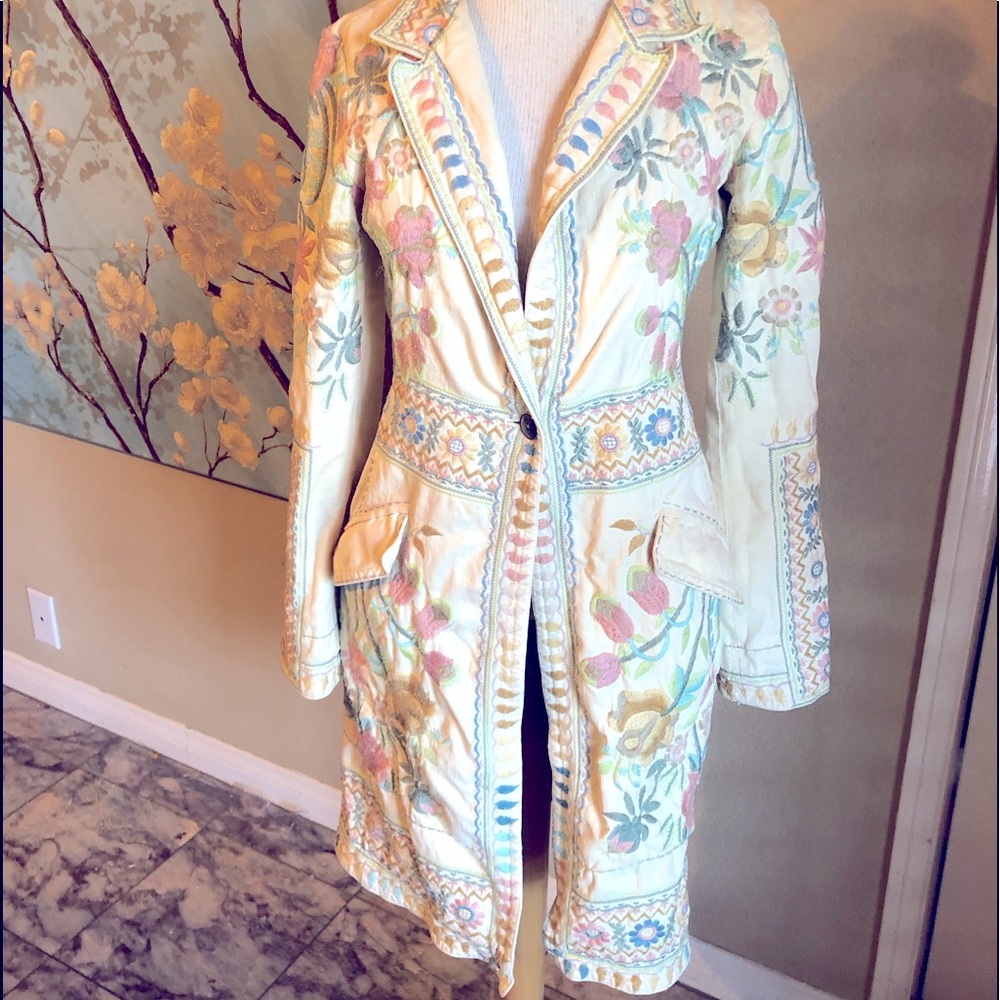 Johnny Was 2-10-10-5 Boho Embroidered Jacket